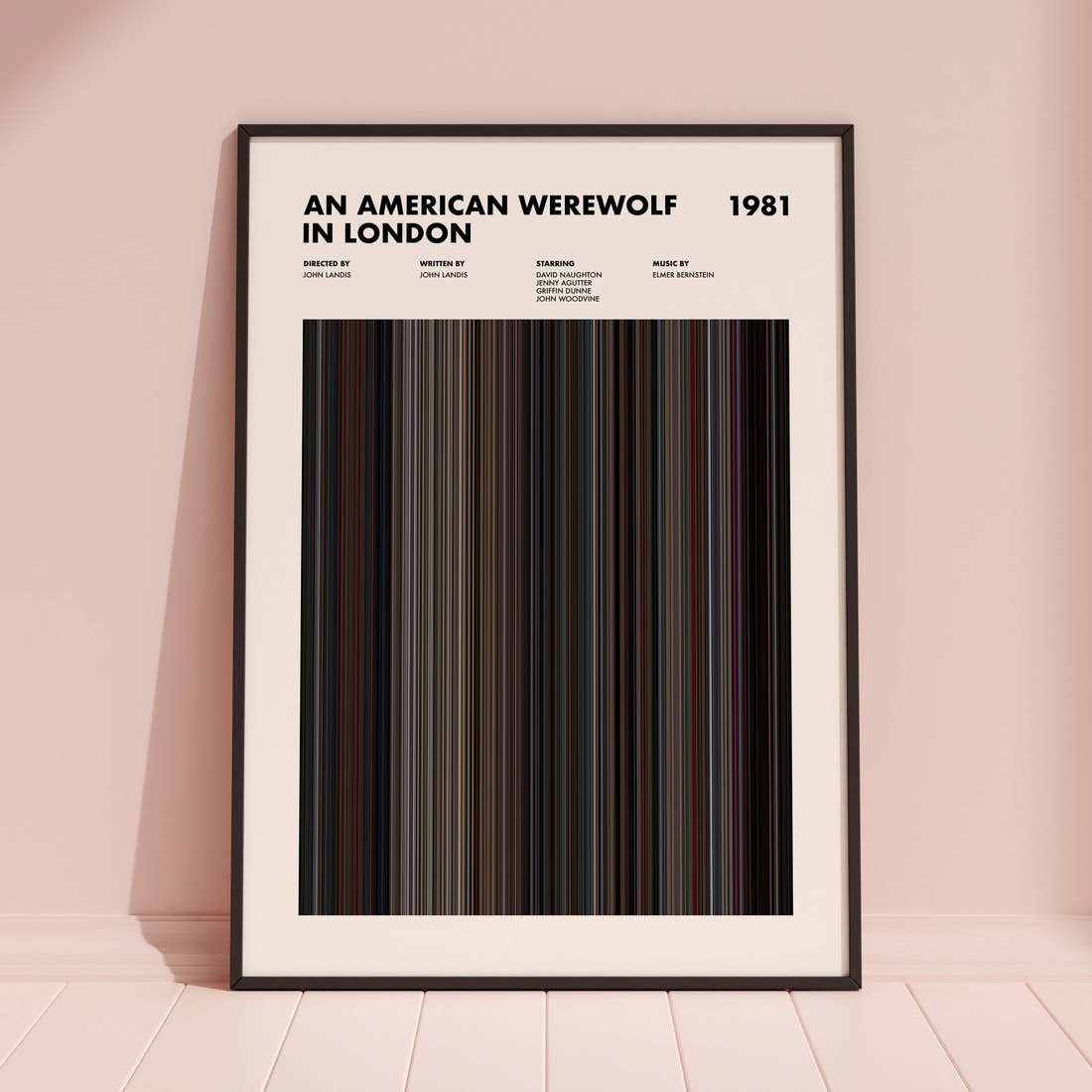 An American Werewolf in London Movie Barcode Poster