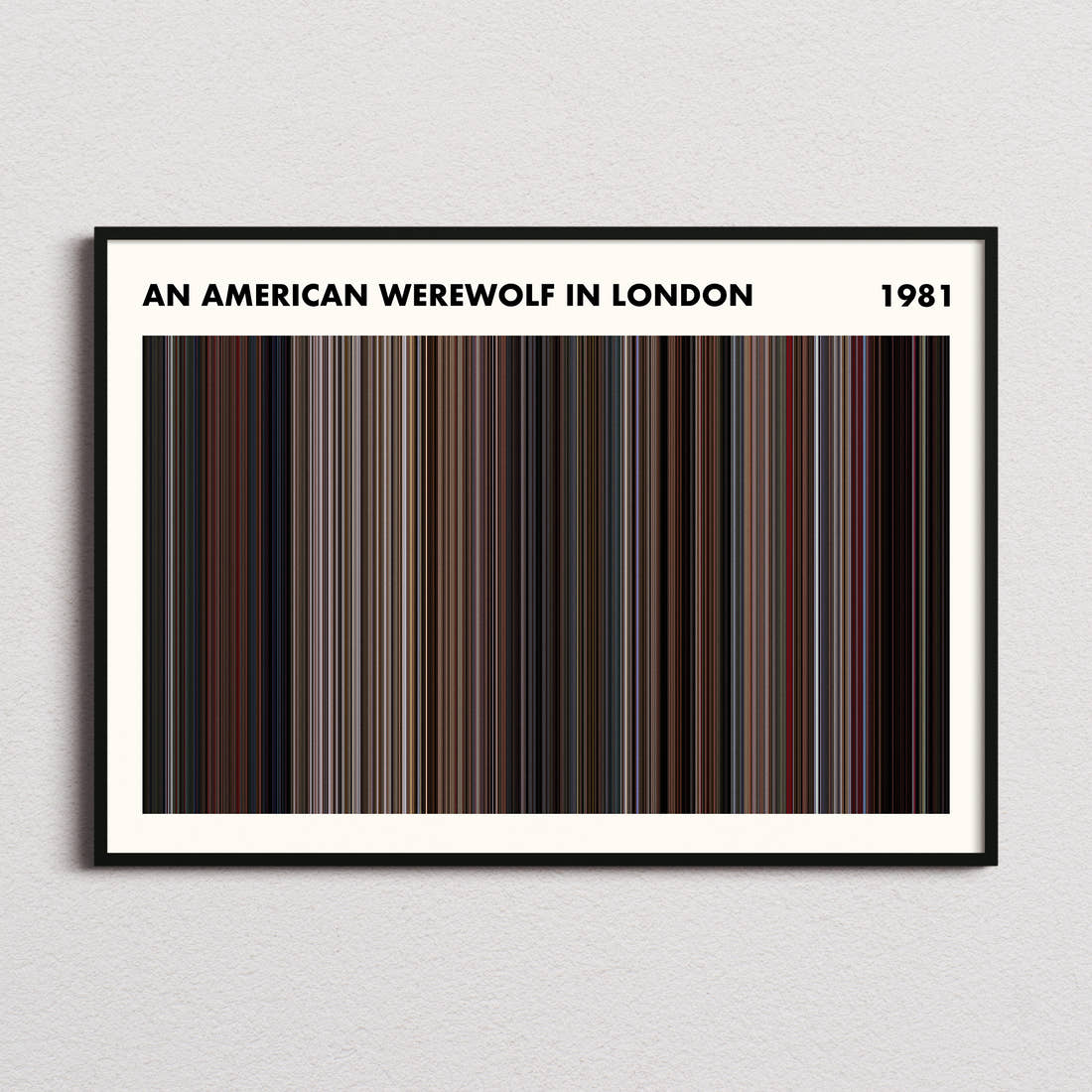 An American Werewolf in London Movie Barcode Poster - Simplified