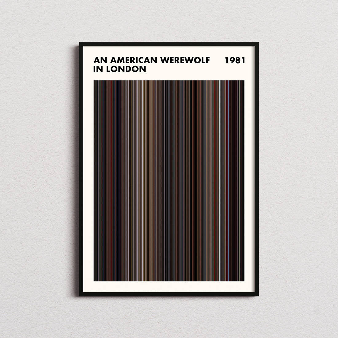 An American Werewolf in London Movie Barcode Poster - Simplified