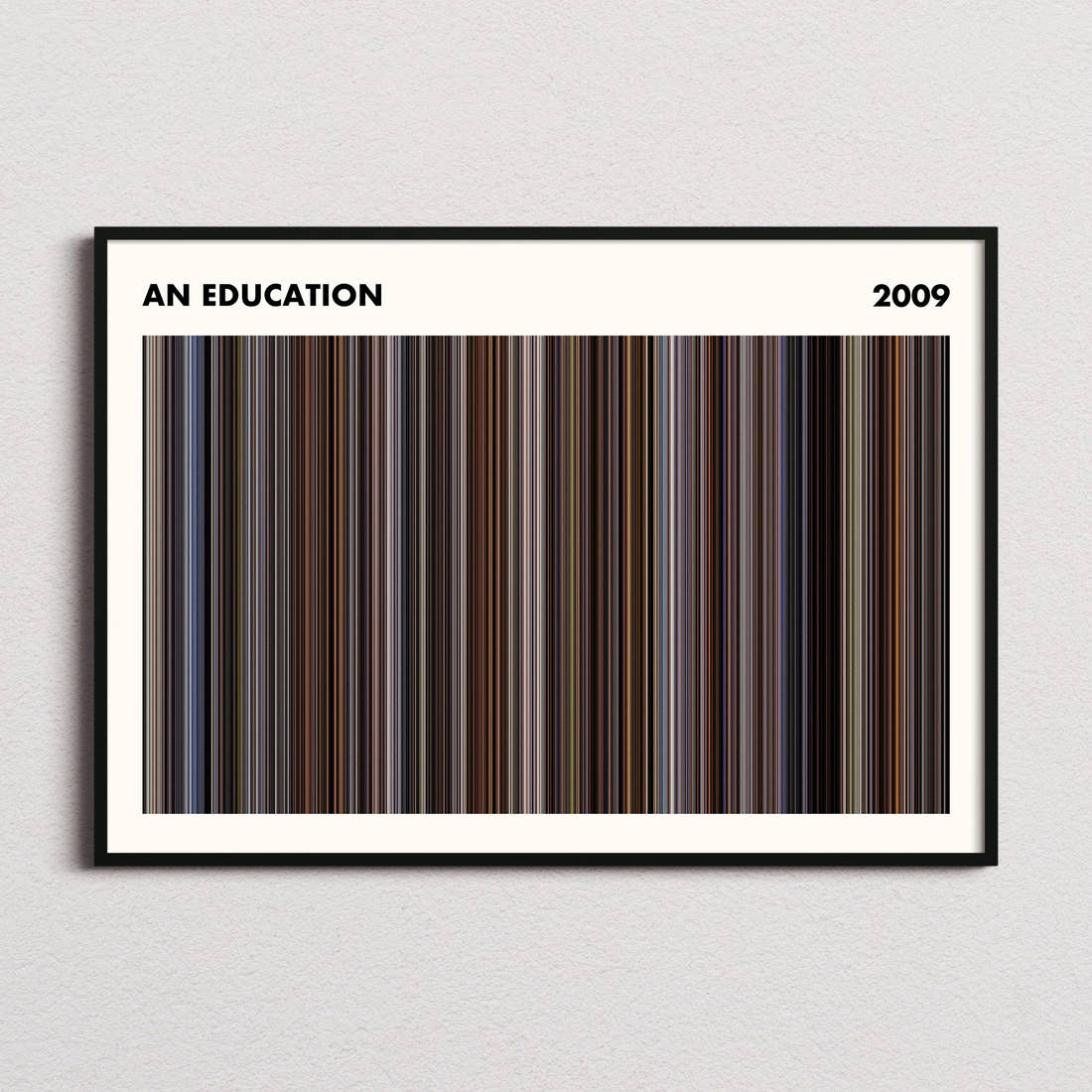 An Education Movie Barcode Poster - Simplified