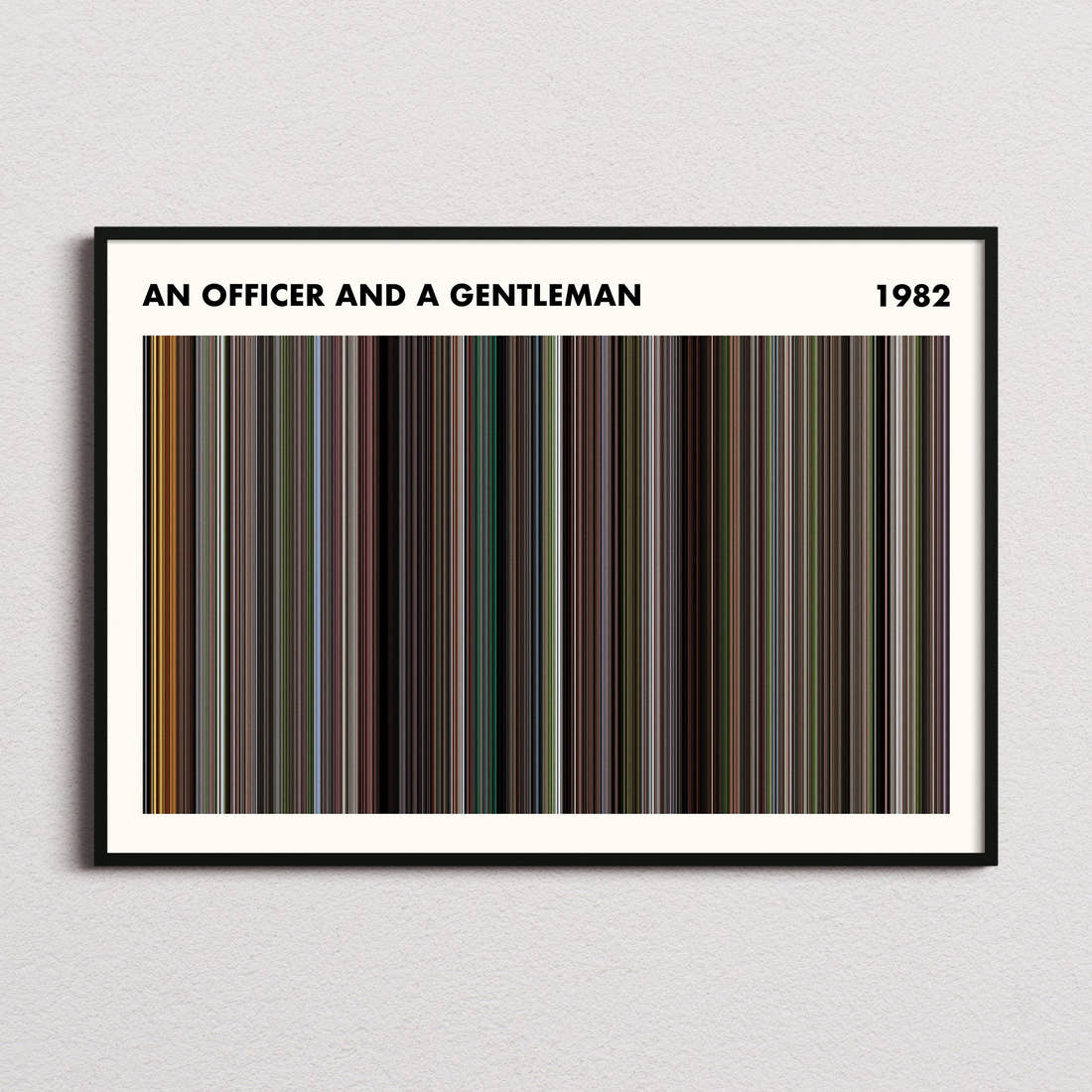 An Officer and a Gentleman Movie Barcode Poster - Simplified