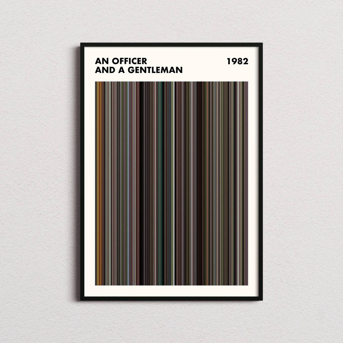 An Officer and a Gentleman Movie Barcode Poster - Simplified