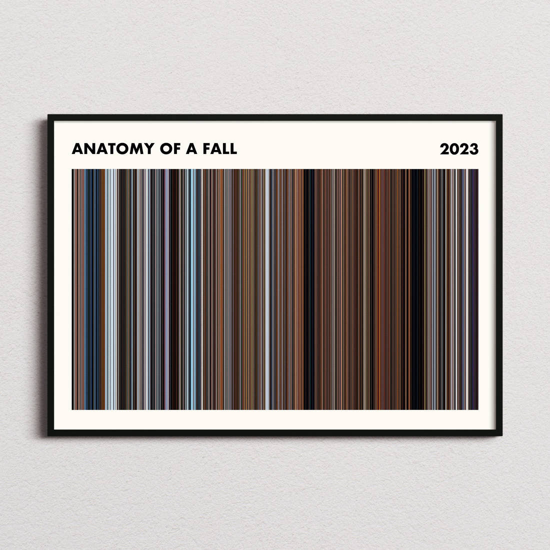 Anatomy of a Fall Movie Barcode Poster - Simplified