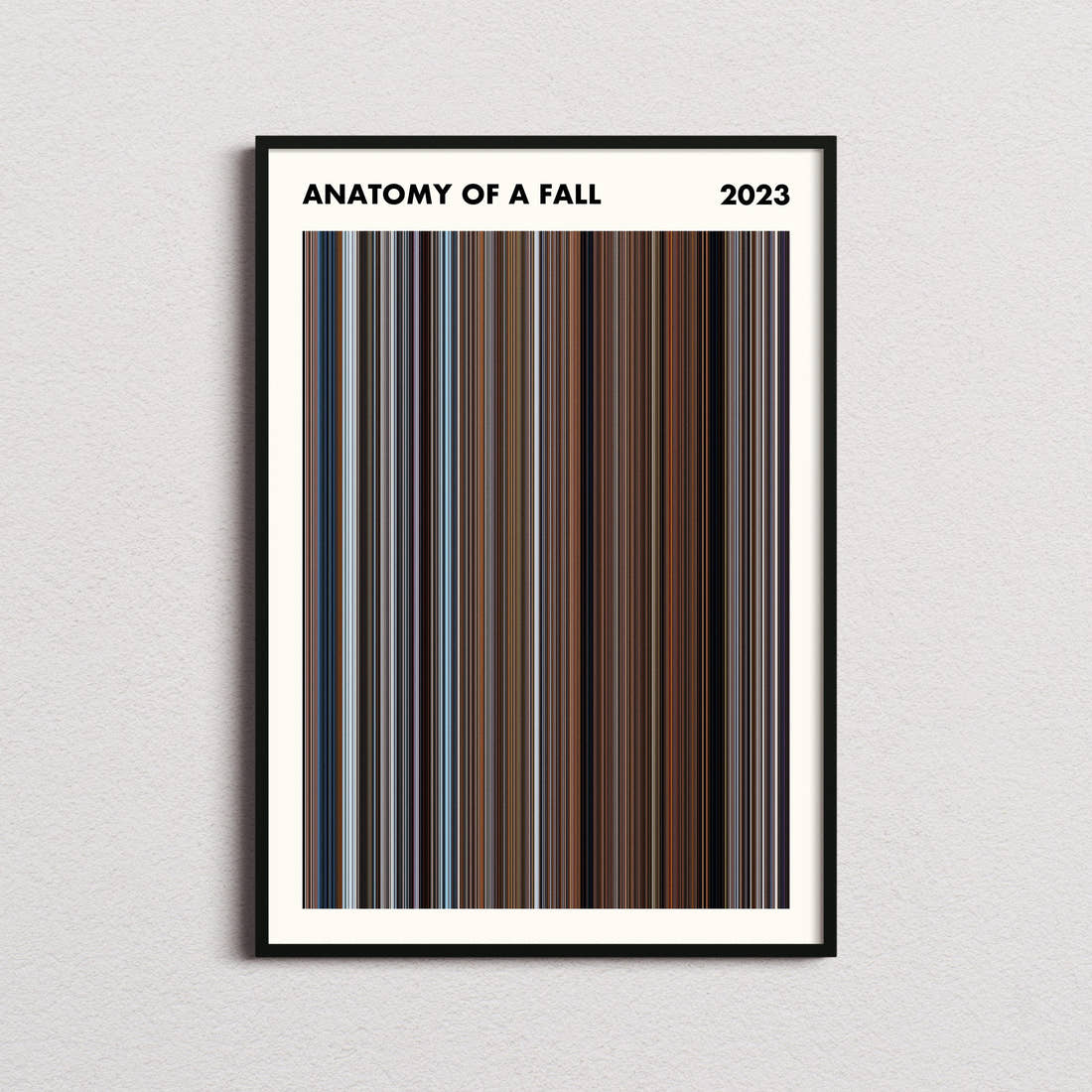 Anatomy of a Fall Movie Barcode Poster - Simplified