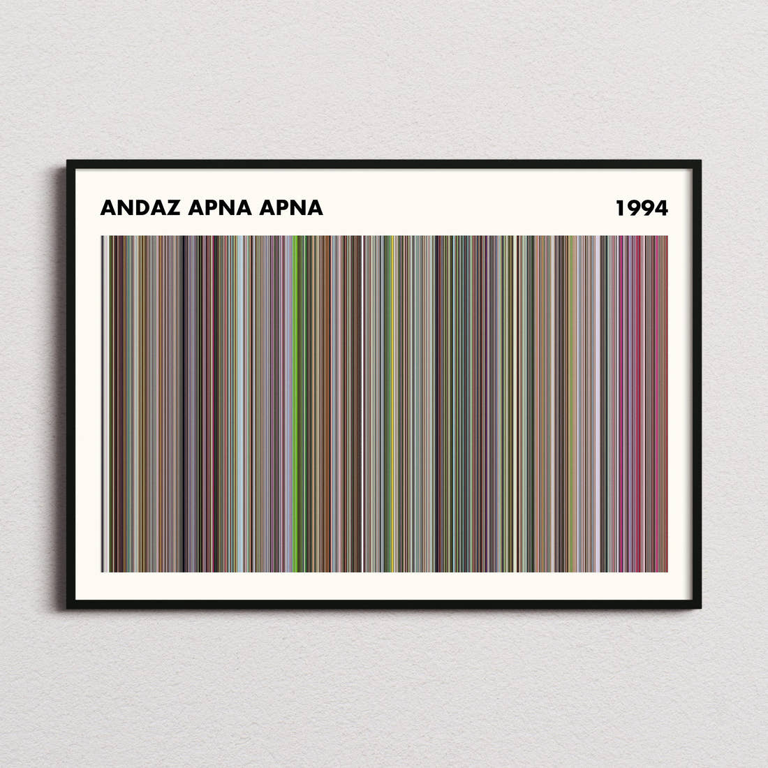 Andaz Apna Apna Movie Barcode Poster - Simplified