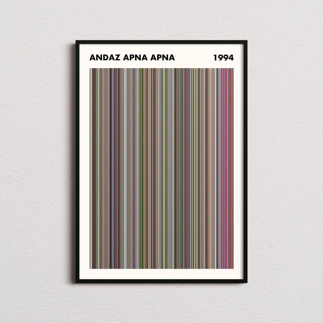 Andaz Apna Apna Movie Barcode Poster - Simplified