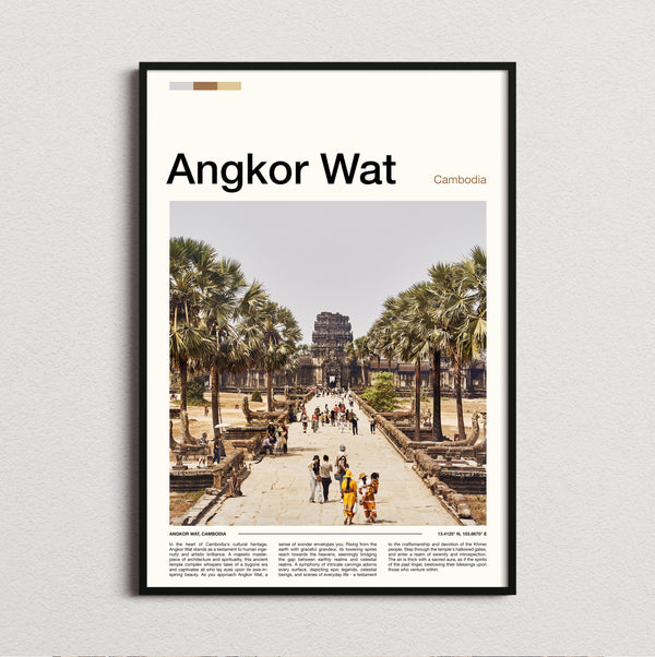 Angkor Wat - Palm Lined Causeway - Travel Print