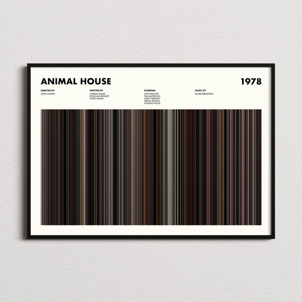 Animal House Movie Barcode Poster