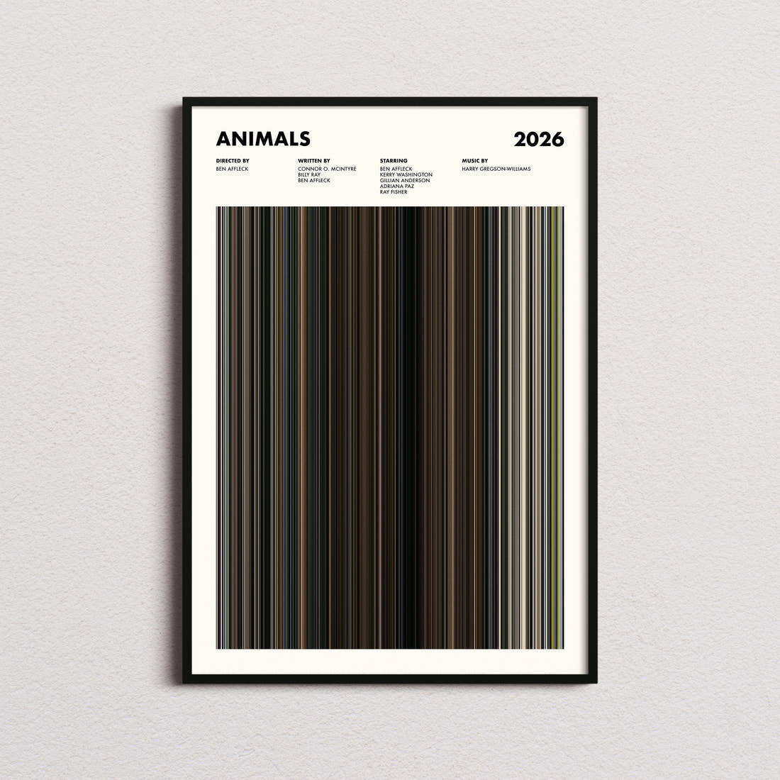 Animals Movie Barcode Poster