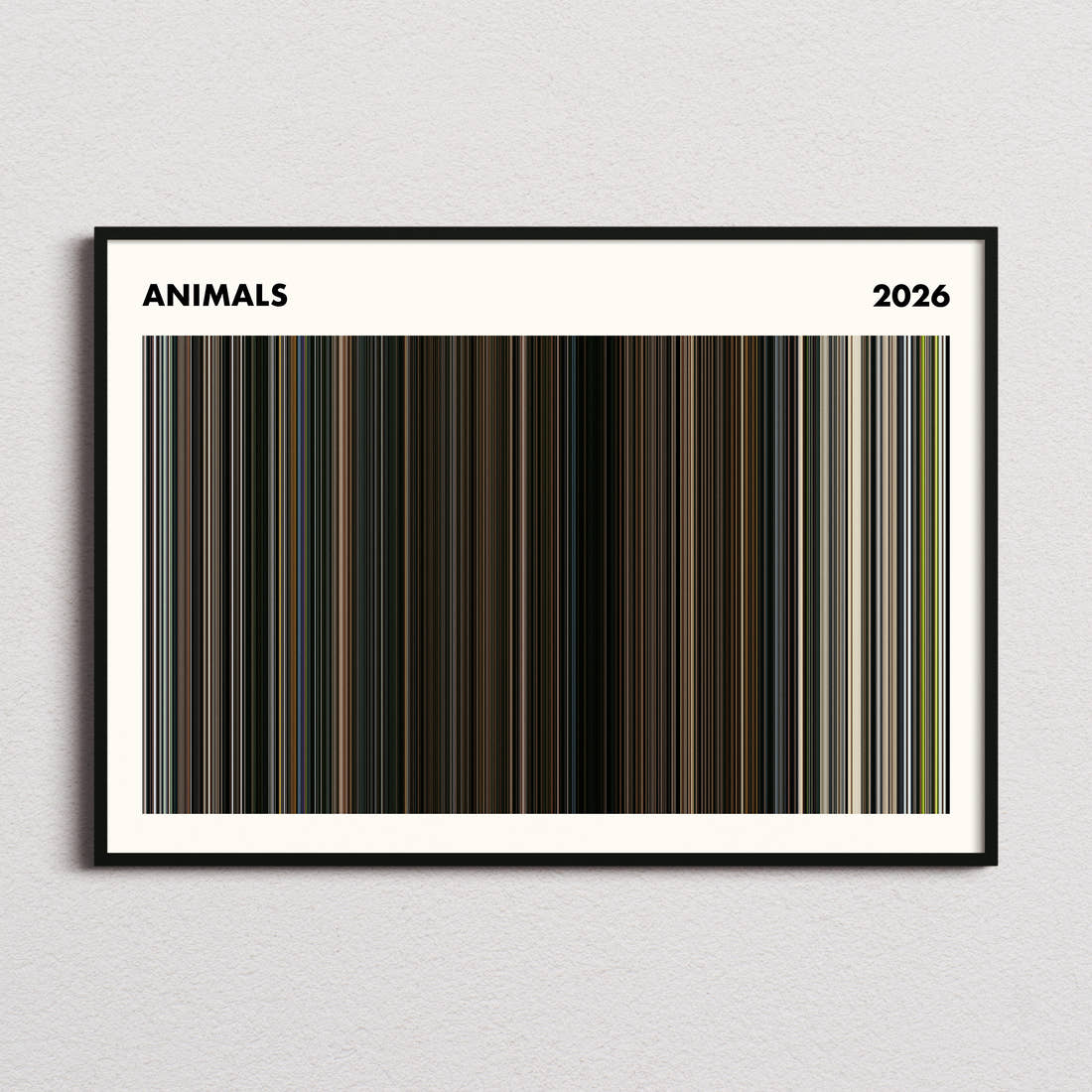 Animals Movie Barcode Poster - Simplified