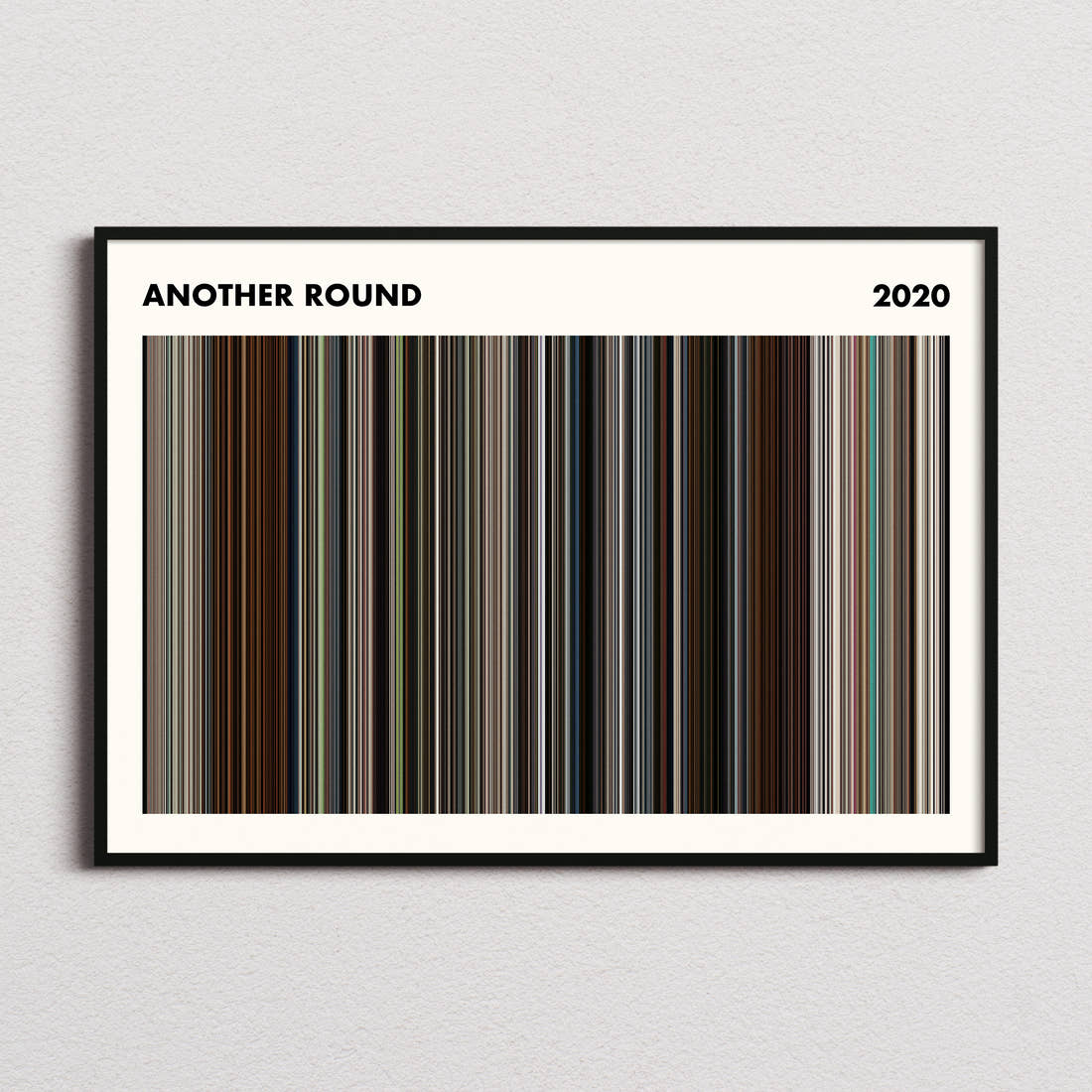 Another Round Movie Barcode Poster - Simplified