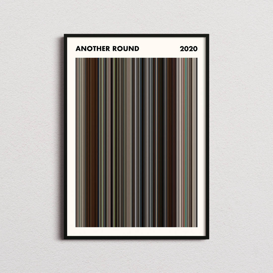 Another Round Movie Barcode Poster - Simplified