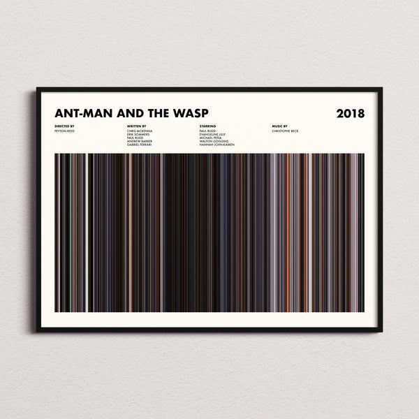 Ant-Man and the Wasp Movie Barcode Poster