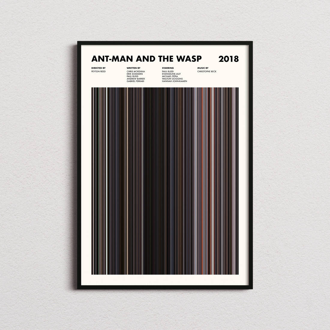 Ant-Man and the Wasp Movie Barcode Poster