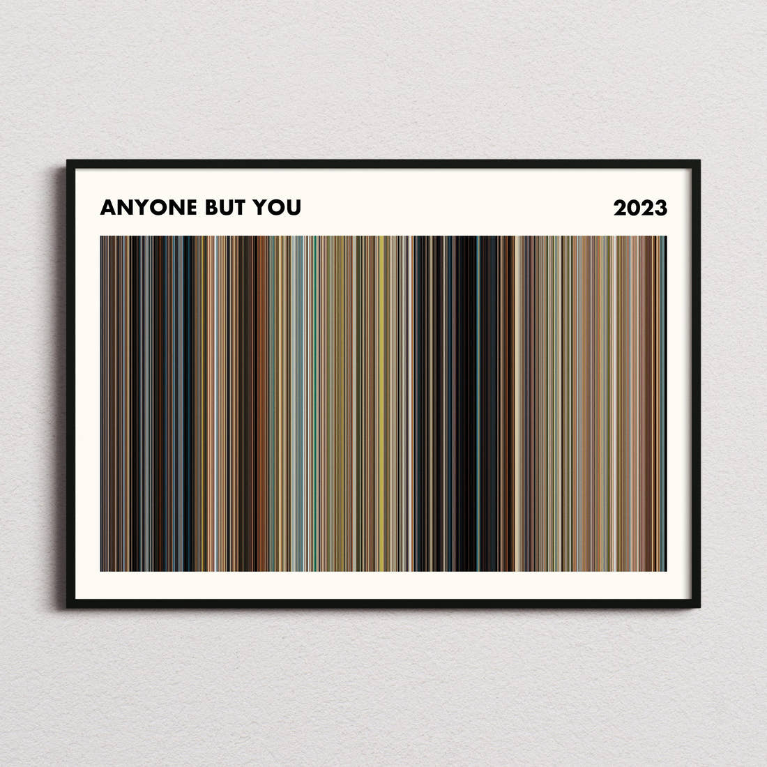 Anyone but You Movie Barcode Poster - Simplified