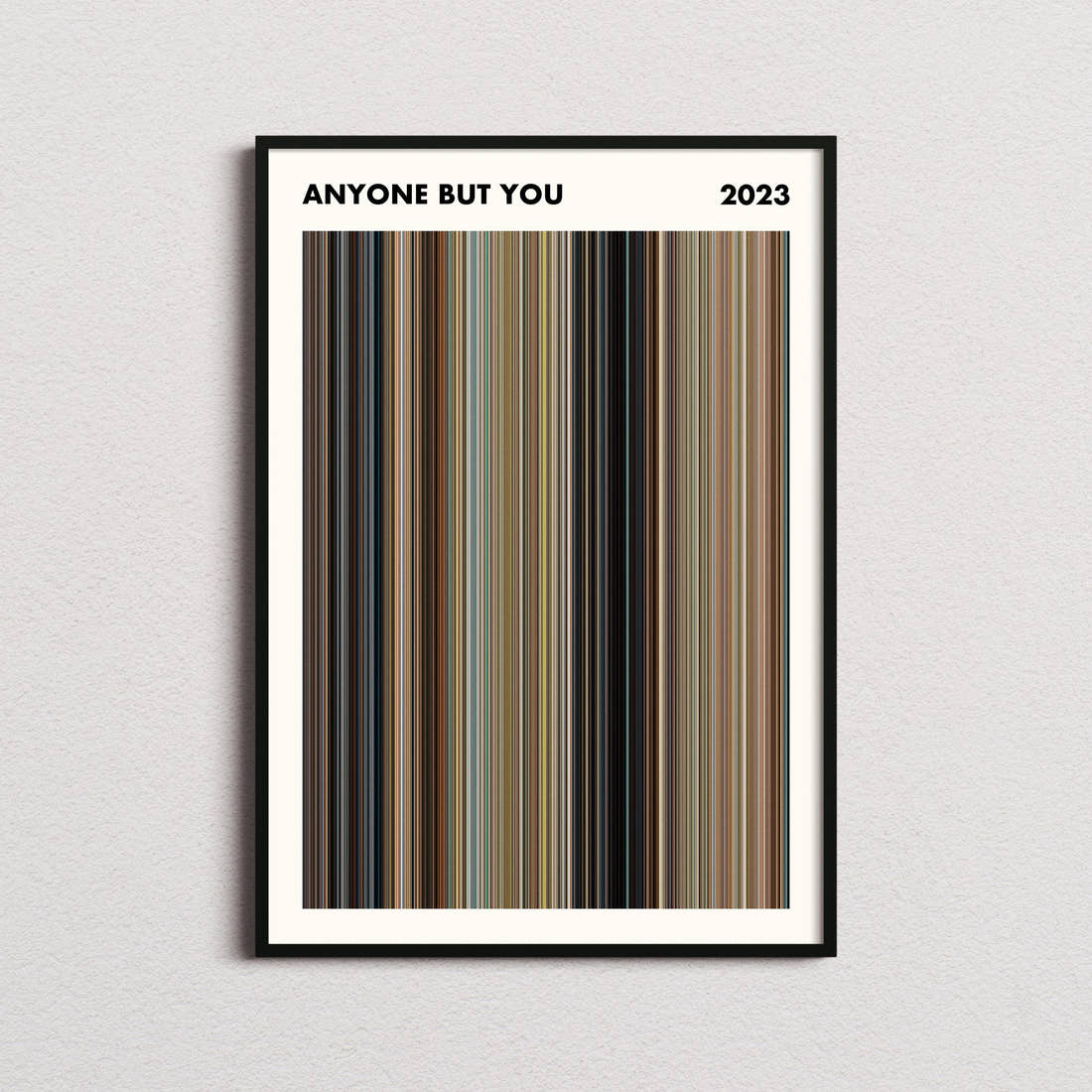 Anyone but You Movie Barcode Poster - Simplified