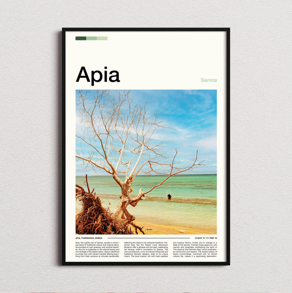 Apia - Bare Tree On The Beach - Travel Print