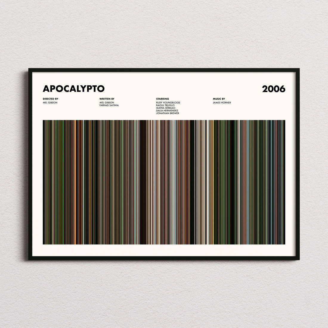 Apocalypto Movie Barcode Poster