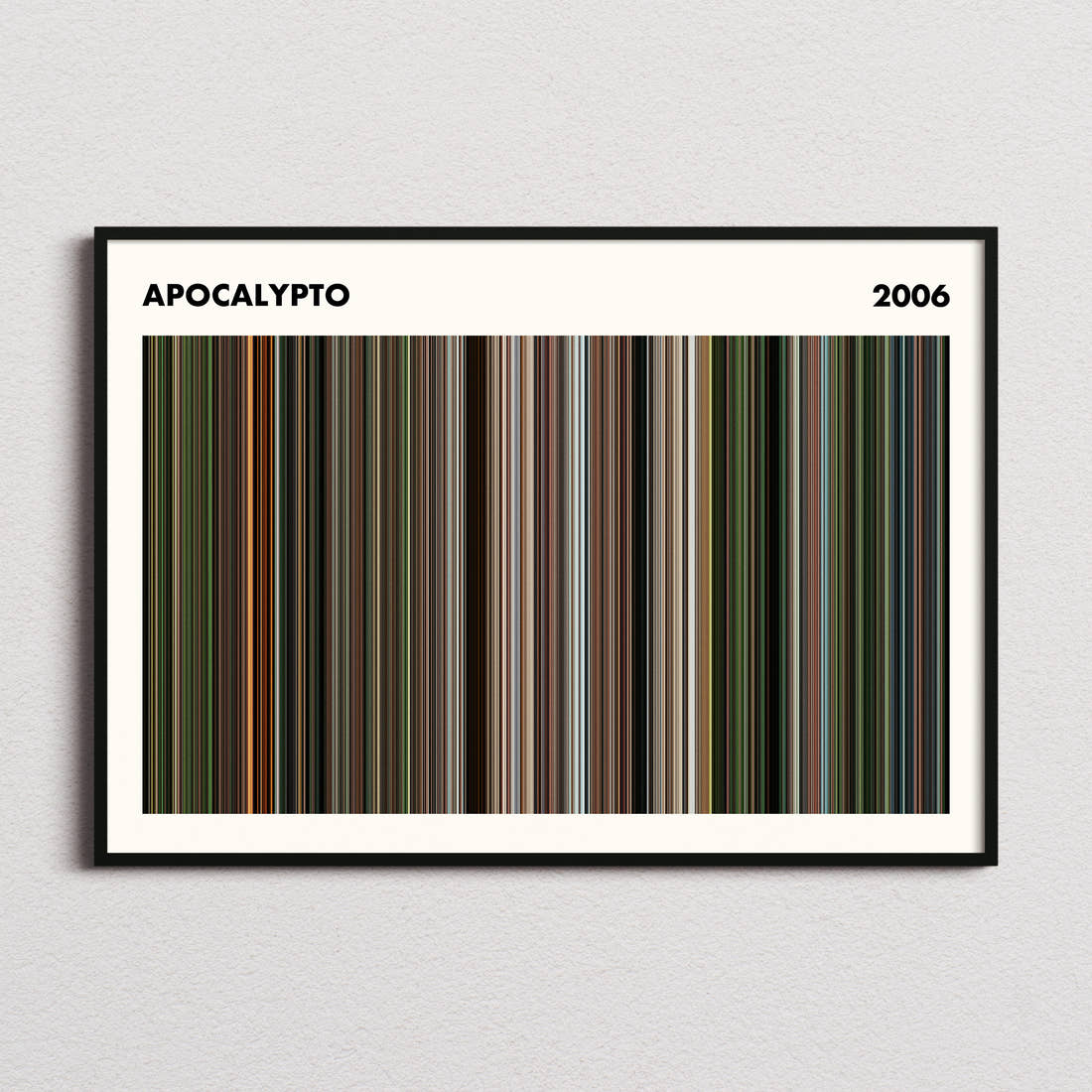 Apocalypto Movie Barcode Poster - Simplified
