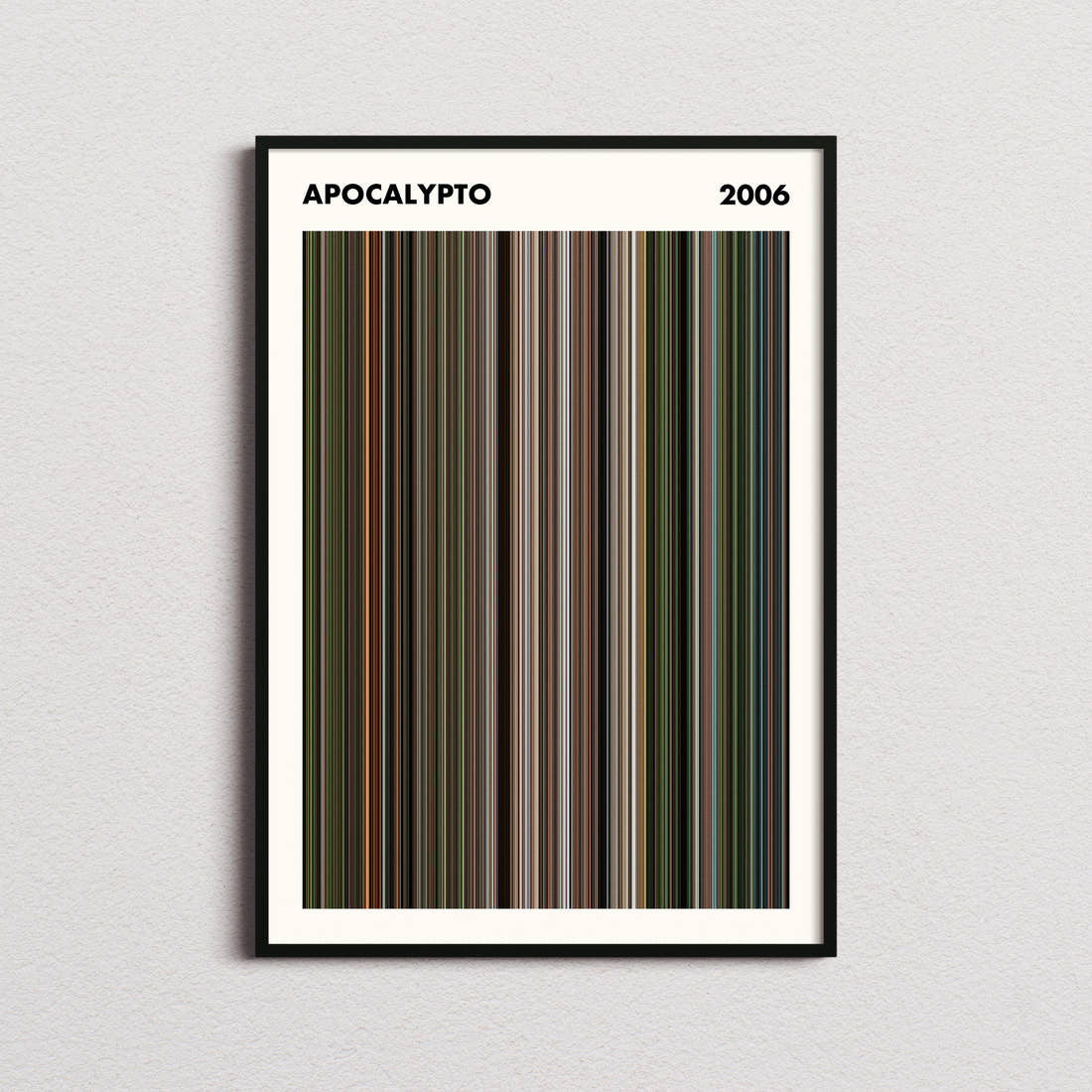 Apocalypto Movie Barcode Poster - Simplified