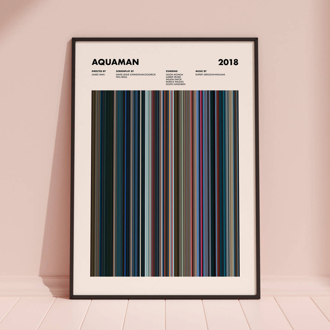 Aquaman Movie Barcode Poster