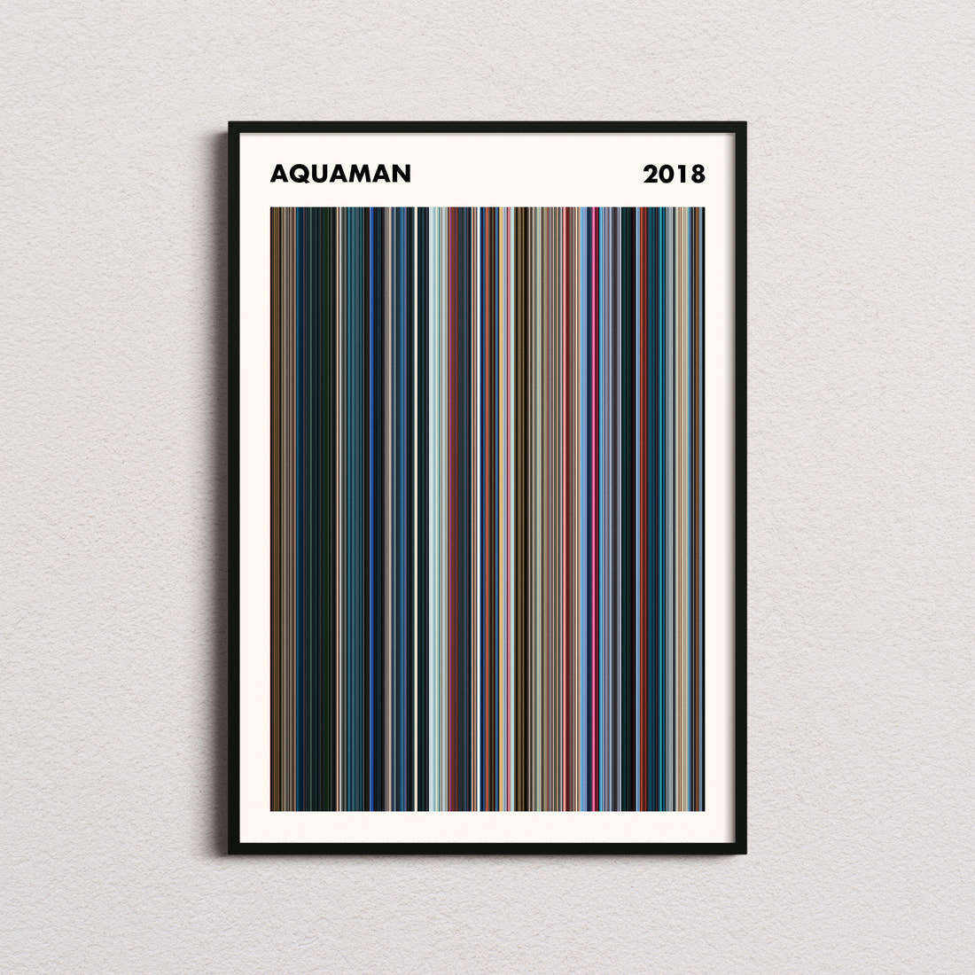 Aquaman Movie Barcode Poster - Simplified
