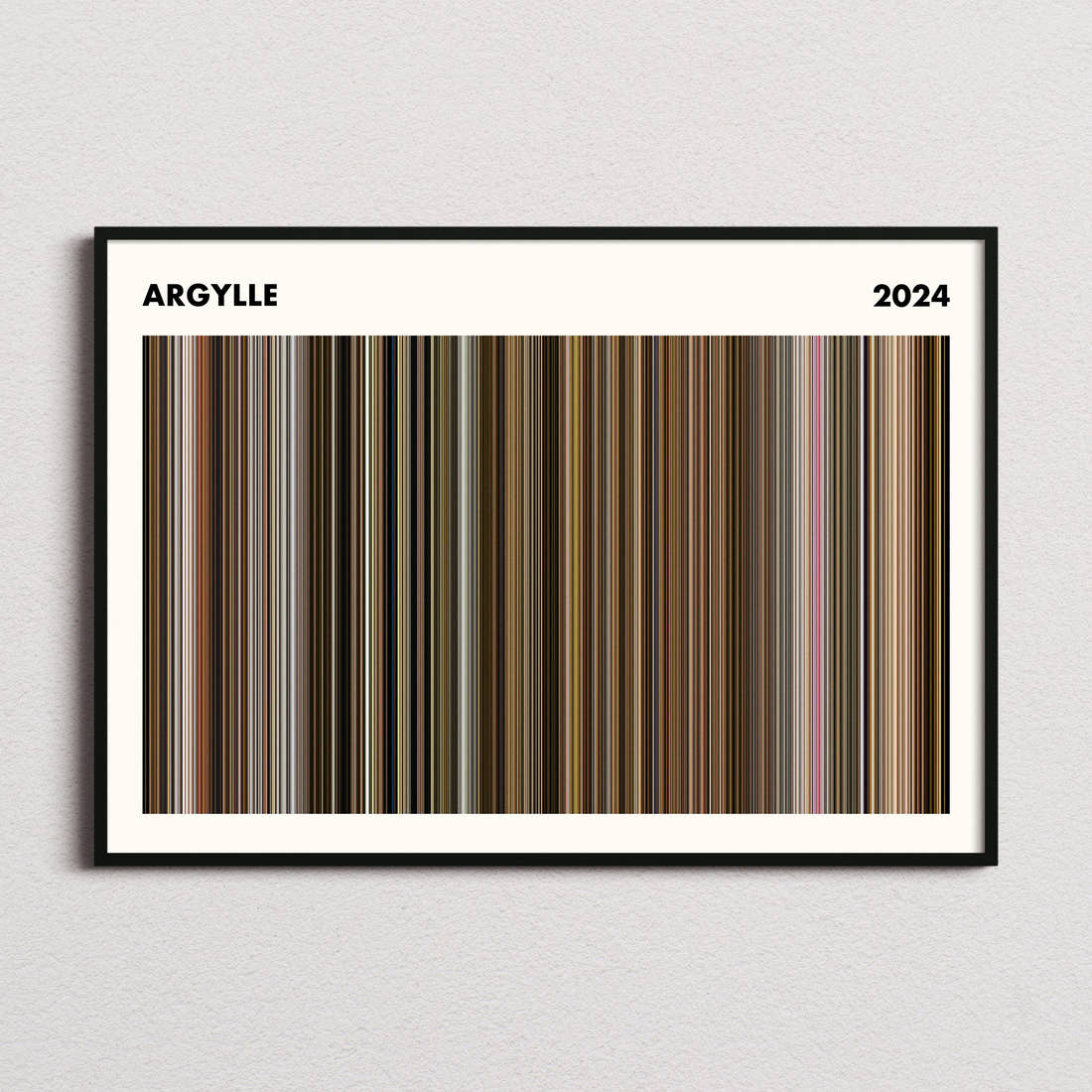 Argylle Movie Barcode Poster - Simplified