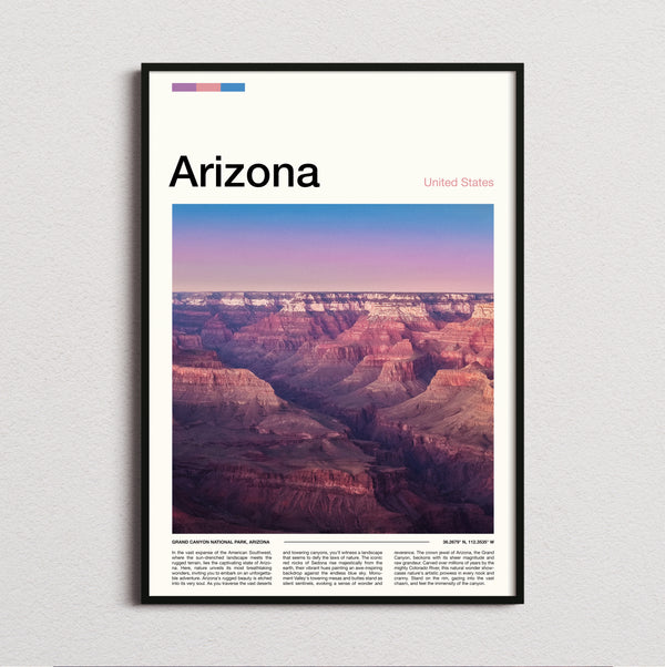 Arizona - Canyon At Sunset - Travel Print