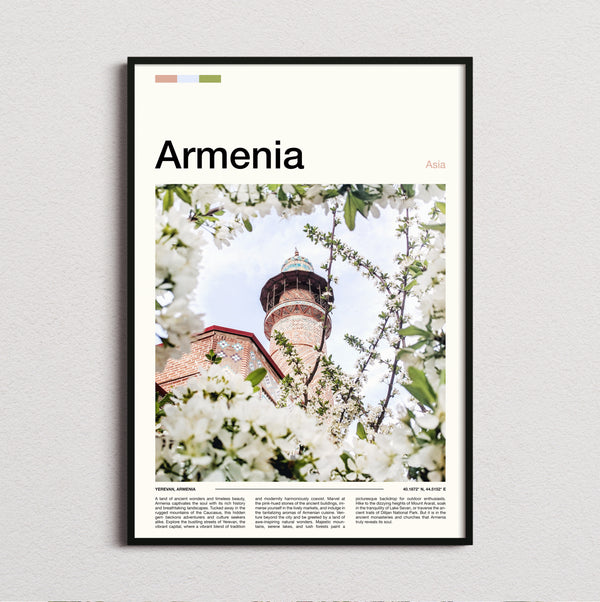 Armenia - Minaret Behind Blossom - Travel Print