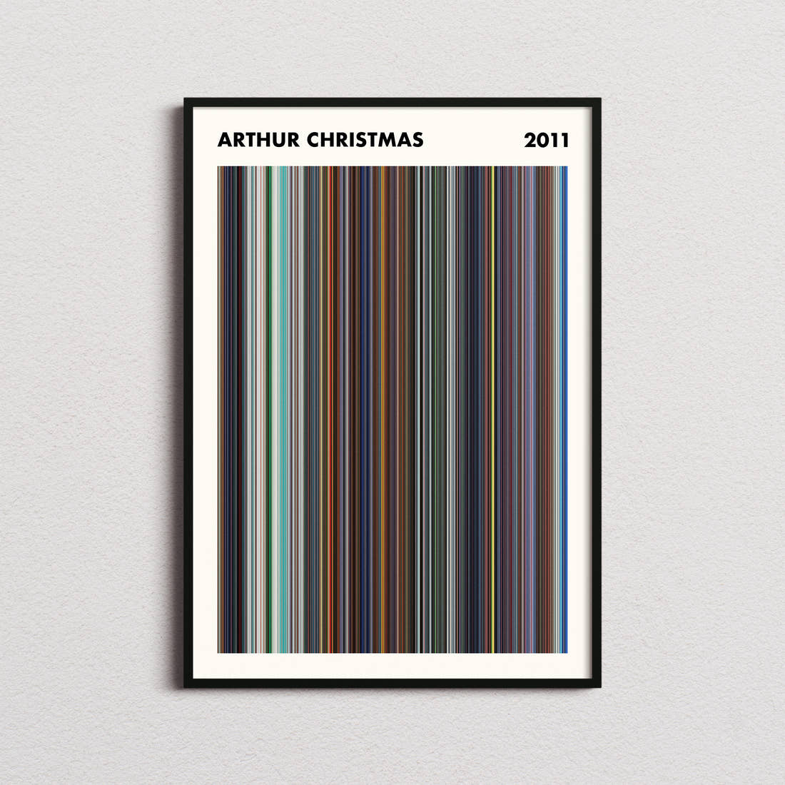 Arthur Christmas Movie Barcode Poster - Simplified