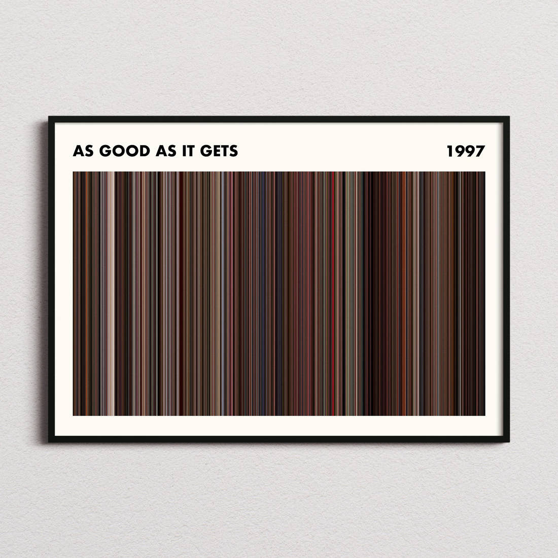 As Good as It Gets Movie Barcode Poster - Simplified