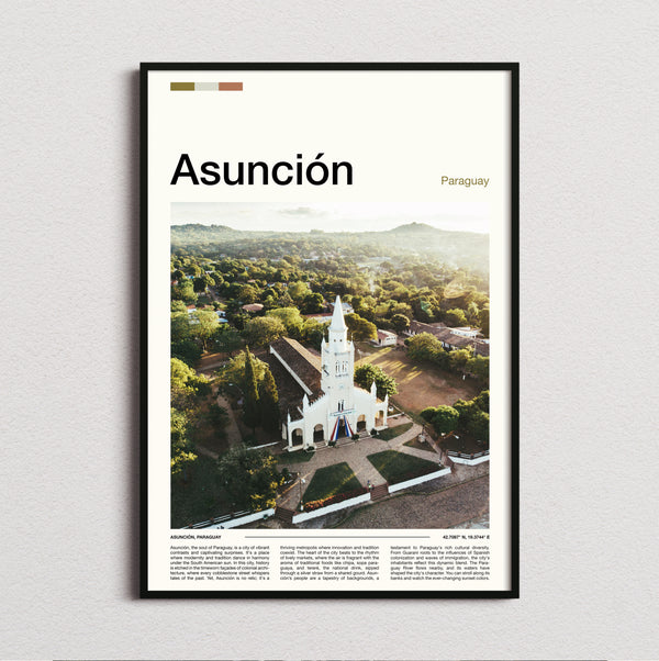 Asuncion - White Church From Above - Travel Print
