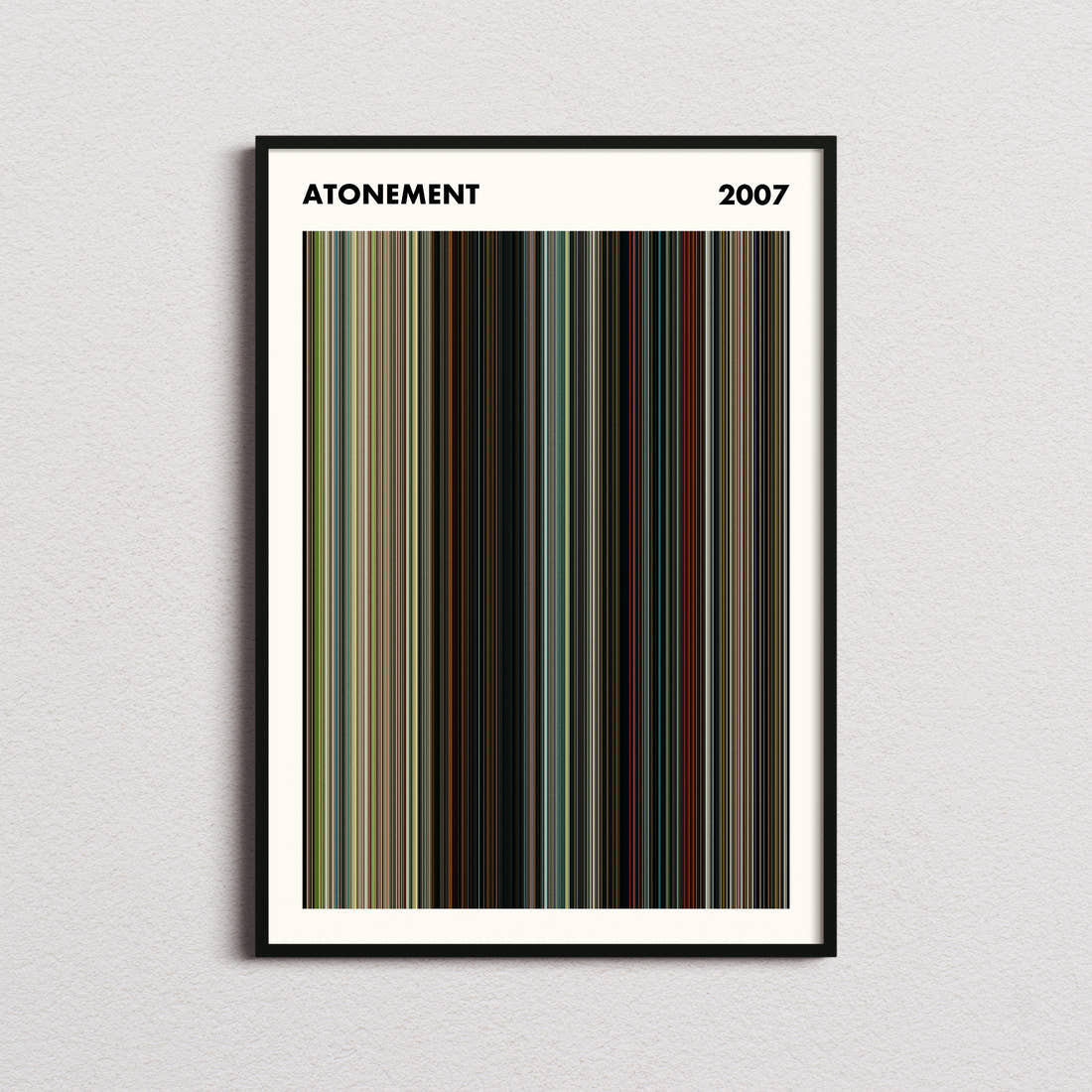 Atonement Movie Barcode Poster - Simplified
