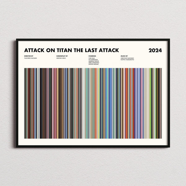 Attack on Titan: The Last Attack Movie Barcode Poster