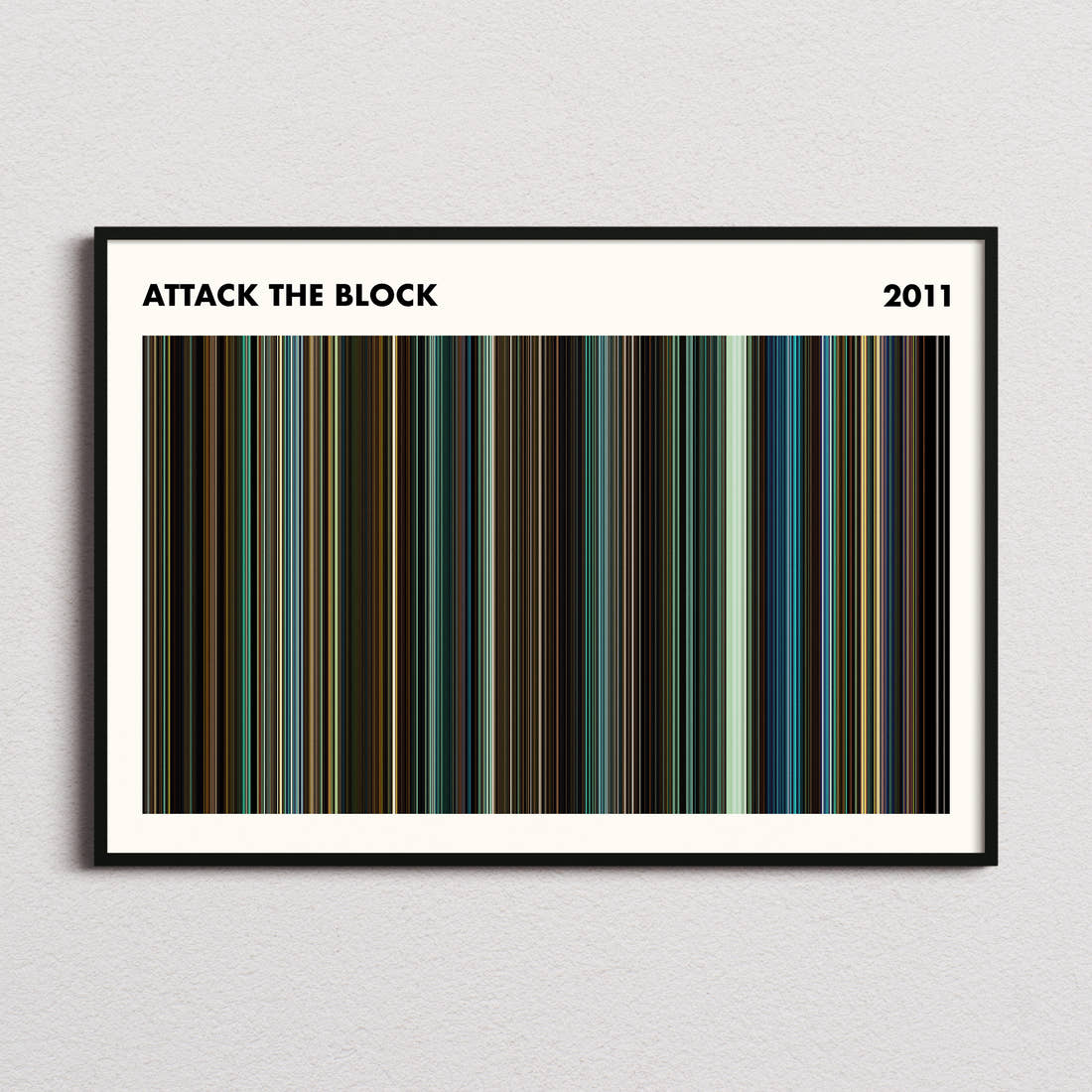 Attack the Block Movie Barcode Poster - Simplified