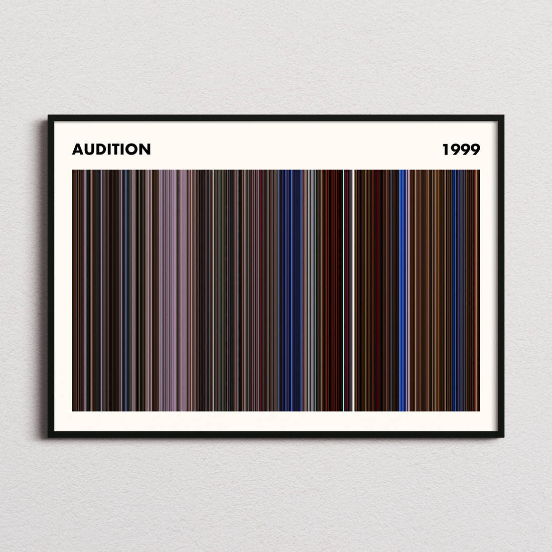 Audition Movie Barcode Poster - Simplified