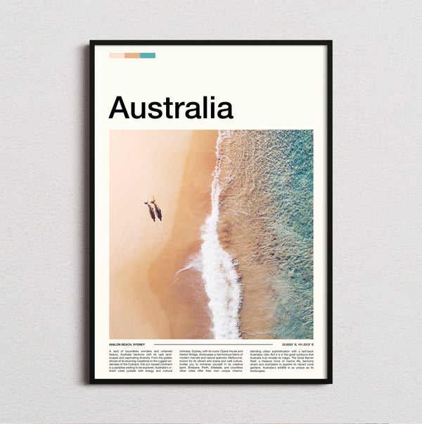 Australia - Shoreline From Above - Travel Print