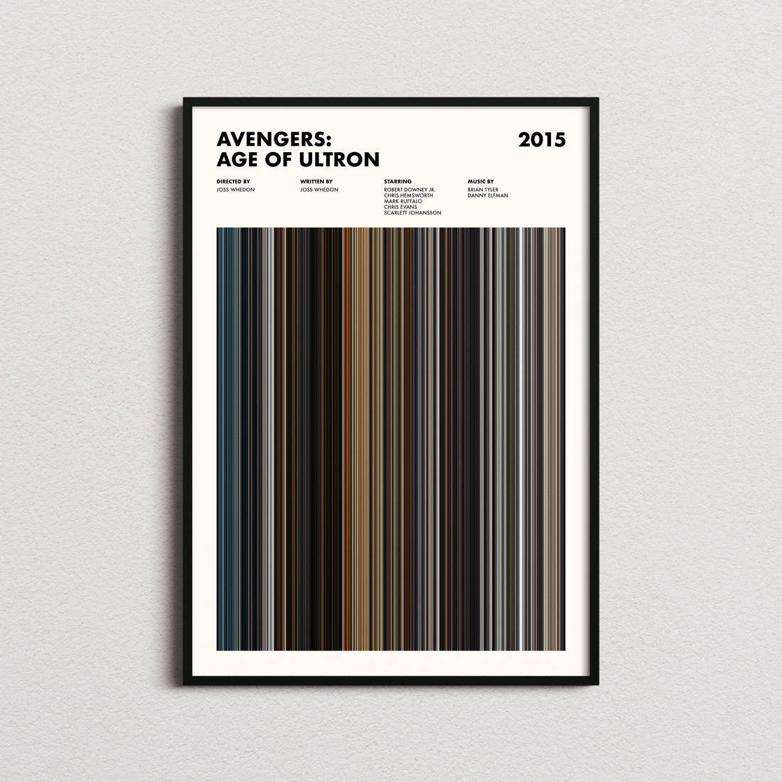 Avengers: Age of Ultron Movie Barcode Poster