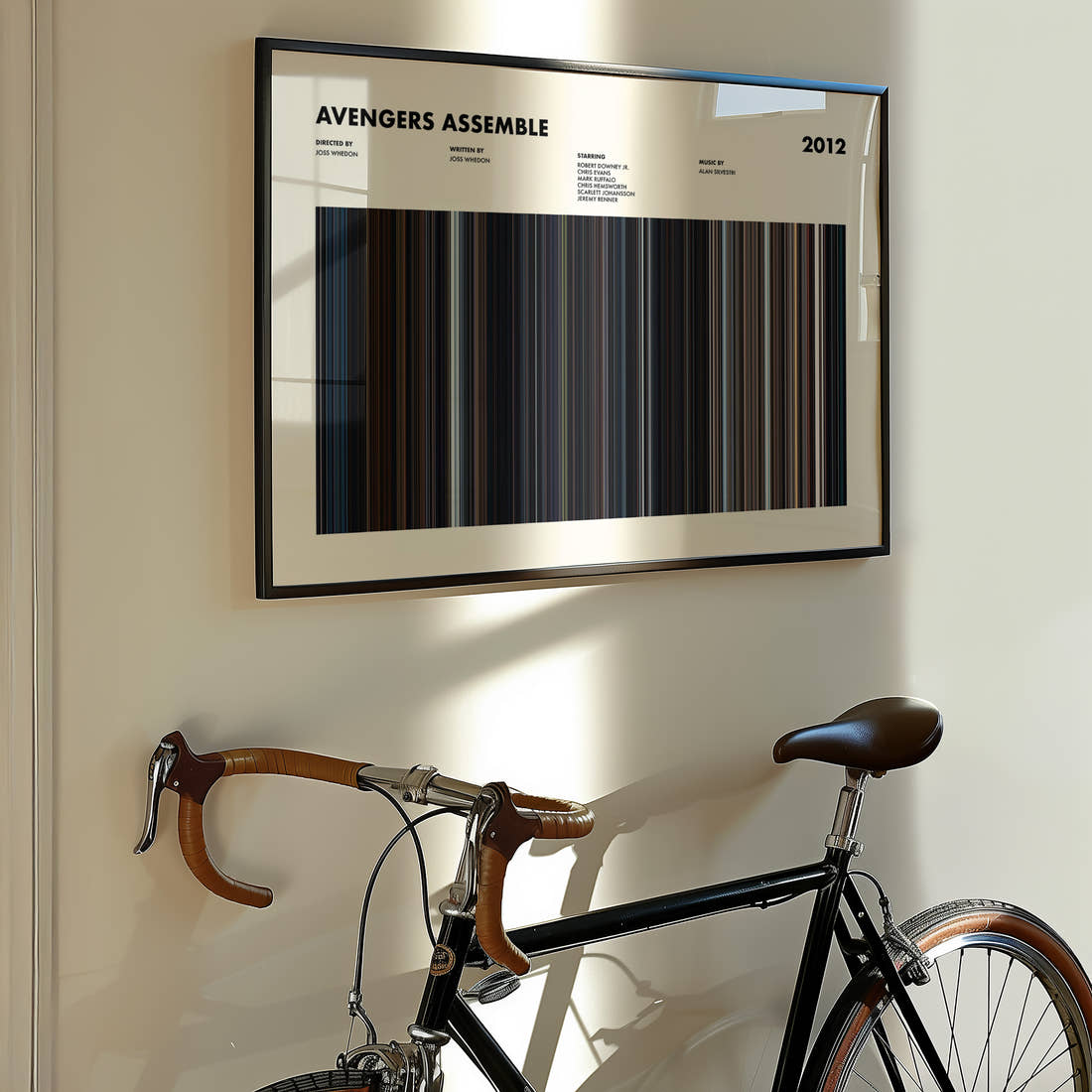 Avengers Assemble Movie Barcode Poster
