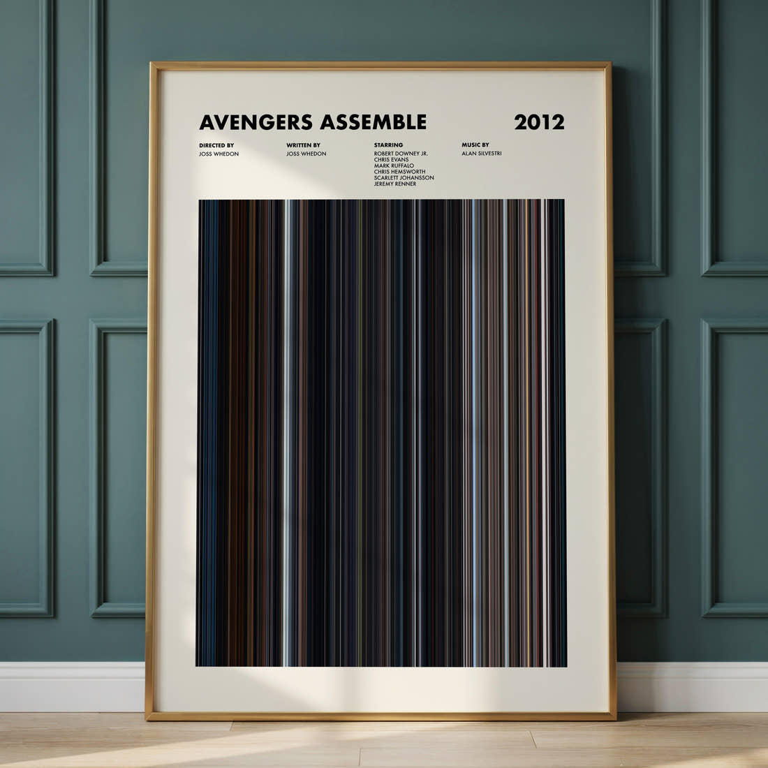 Avengers Assemble Movie Barcode Poster
