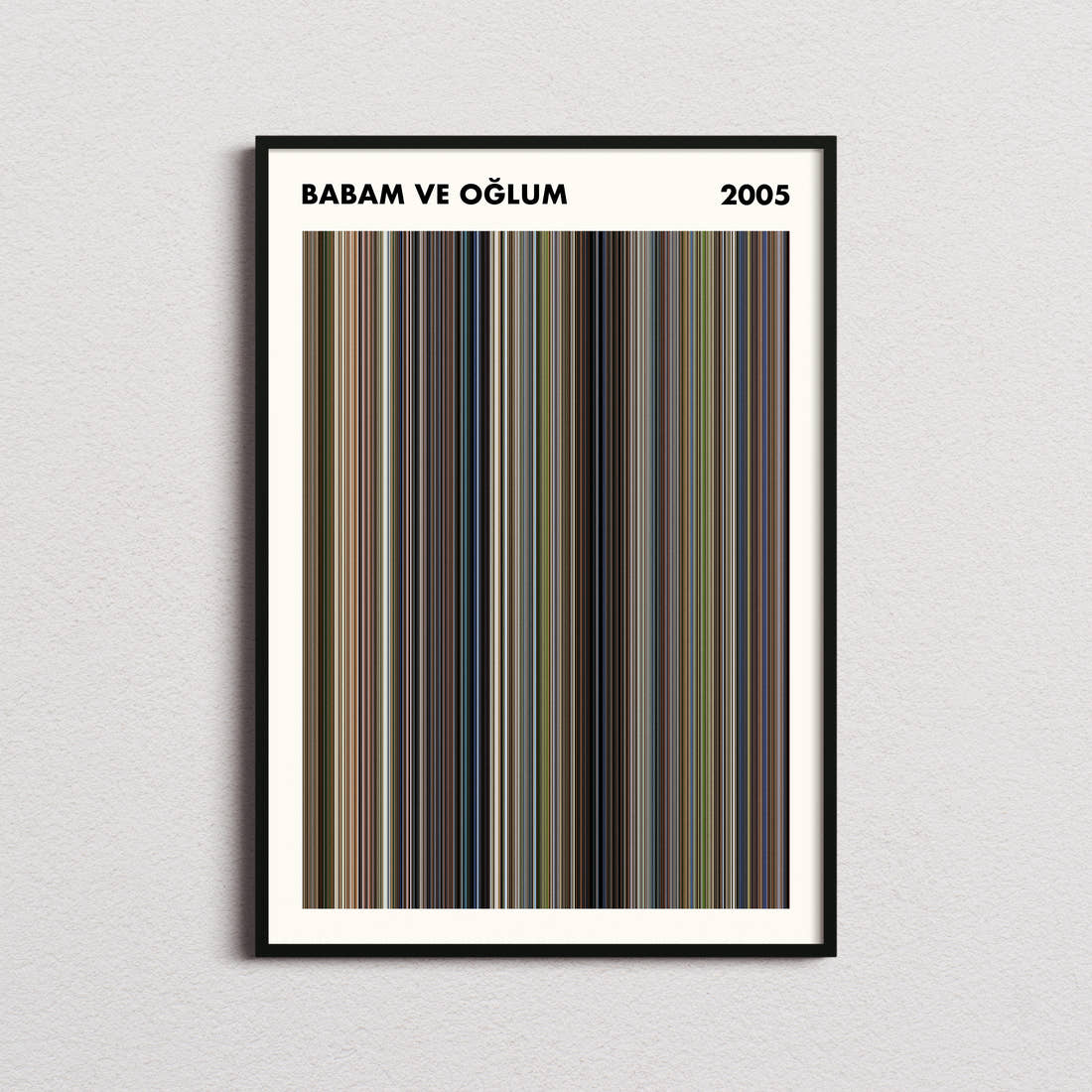Babam ve Oğlum Movie Barcode Poster - Simplified