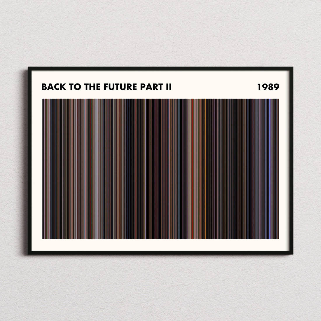 Back to the Future Part II Movie Barcode Poster - Simplified