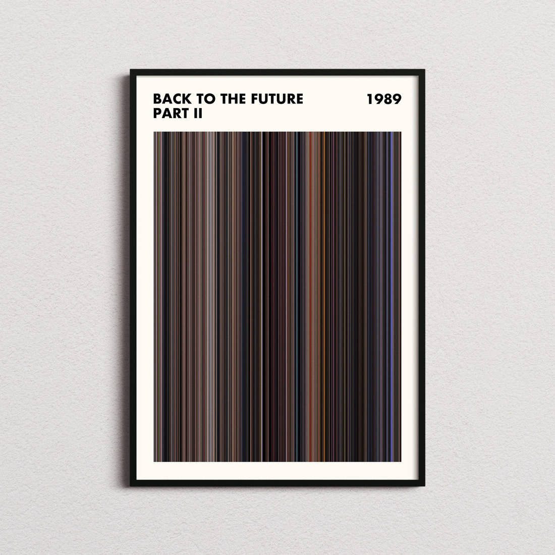 Back to the Future Part II Movie Barcode Poster - Simplified