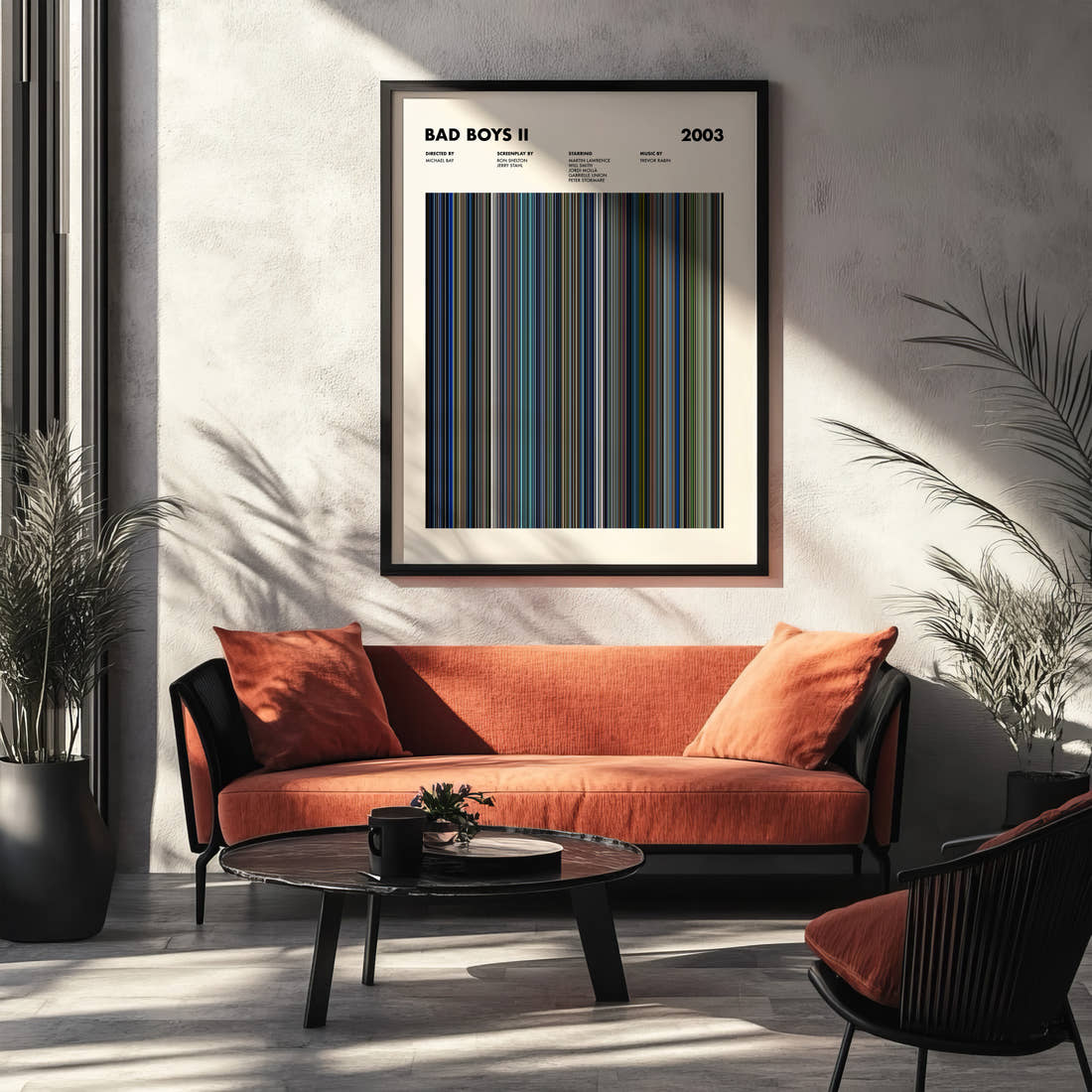 Bad Boys II Movie Barcode Poster