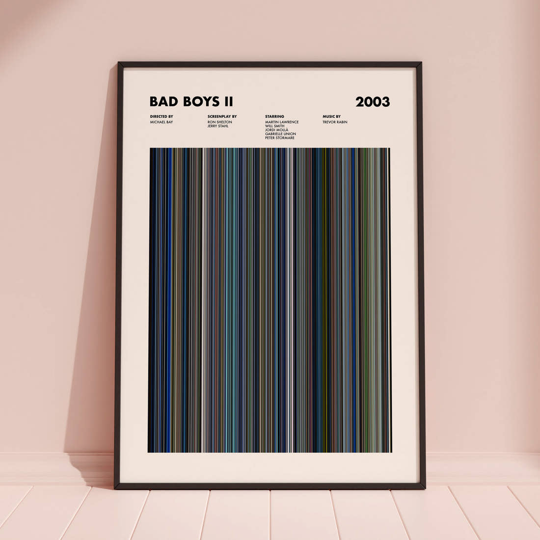 Bad Boys II Movie Barcode Poster