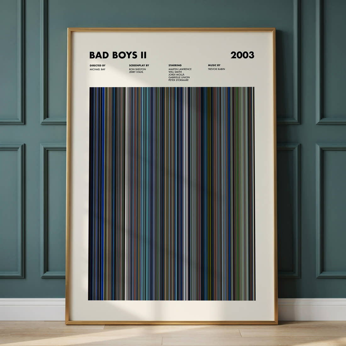 Bad Boys II Movie Barcode Poster
