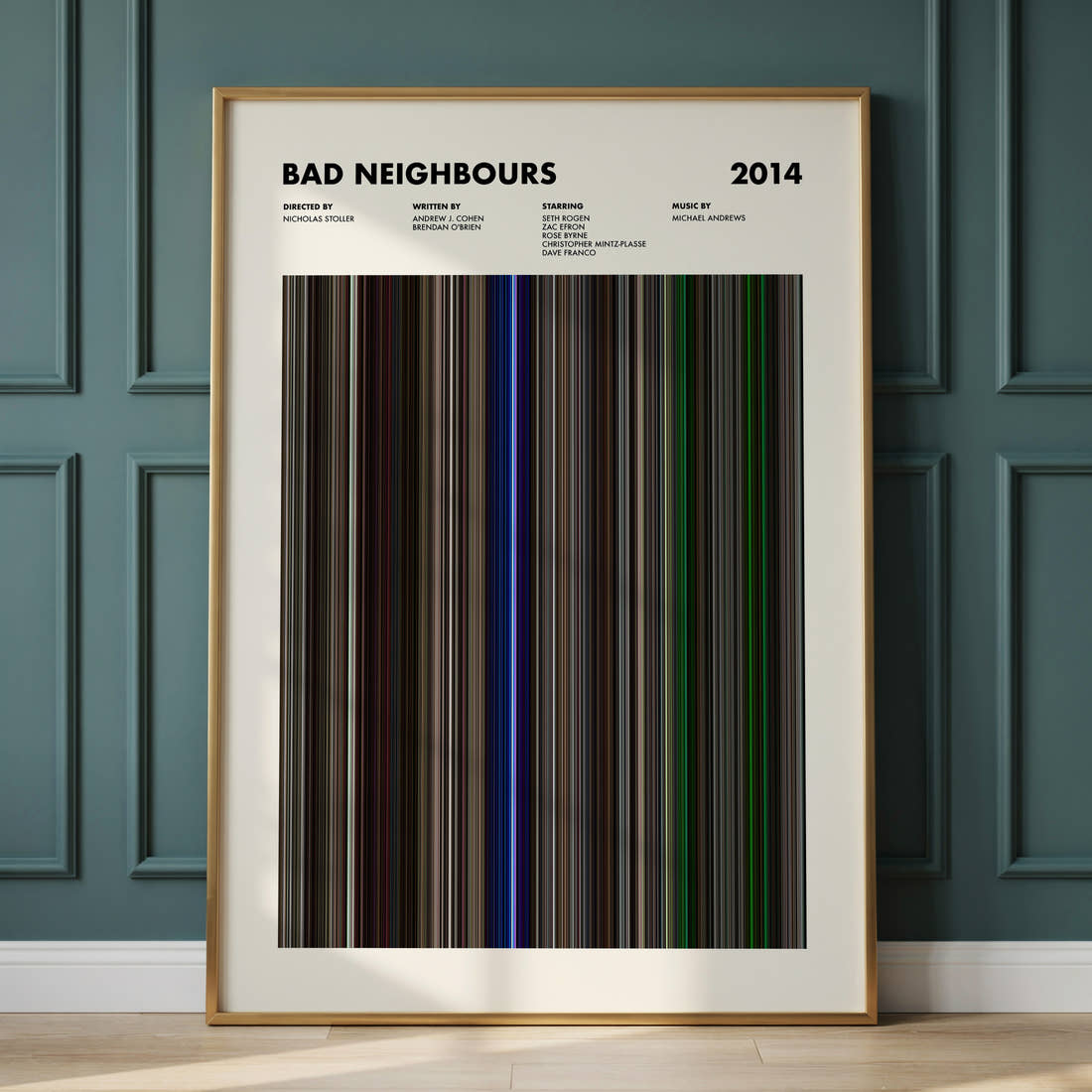 Bad Neighbours Movie Barcode Poster