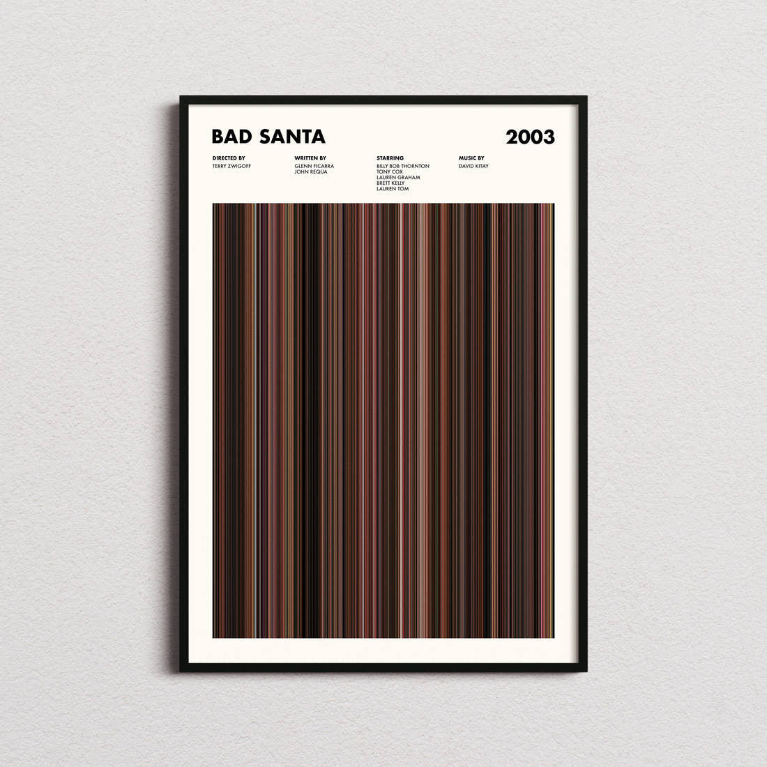 Bad Santa Movie Barcode Poster