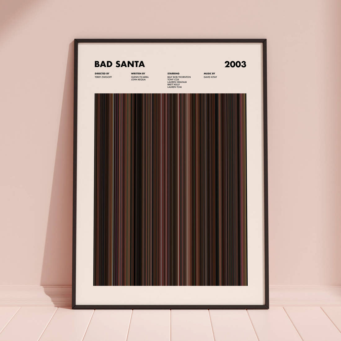 Bad Santa Movie Barcode Poster