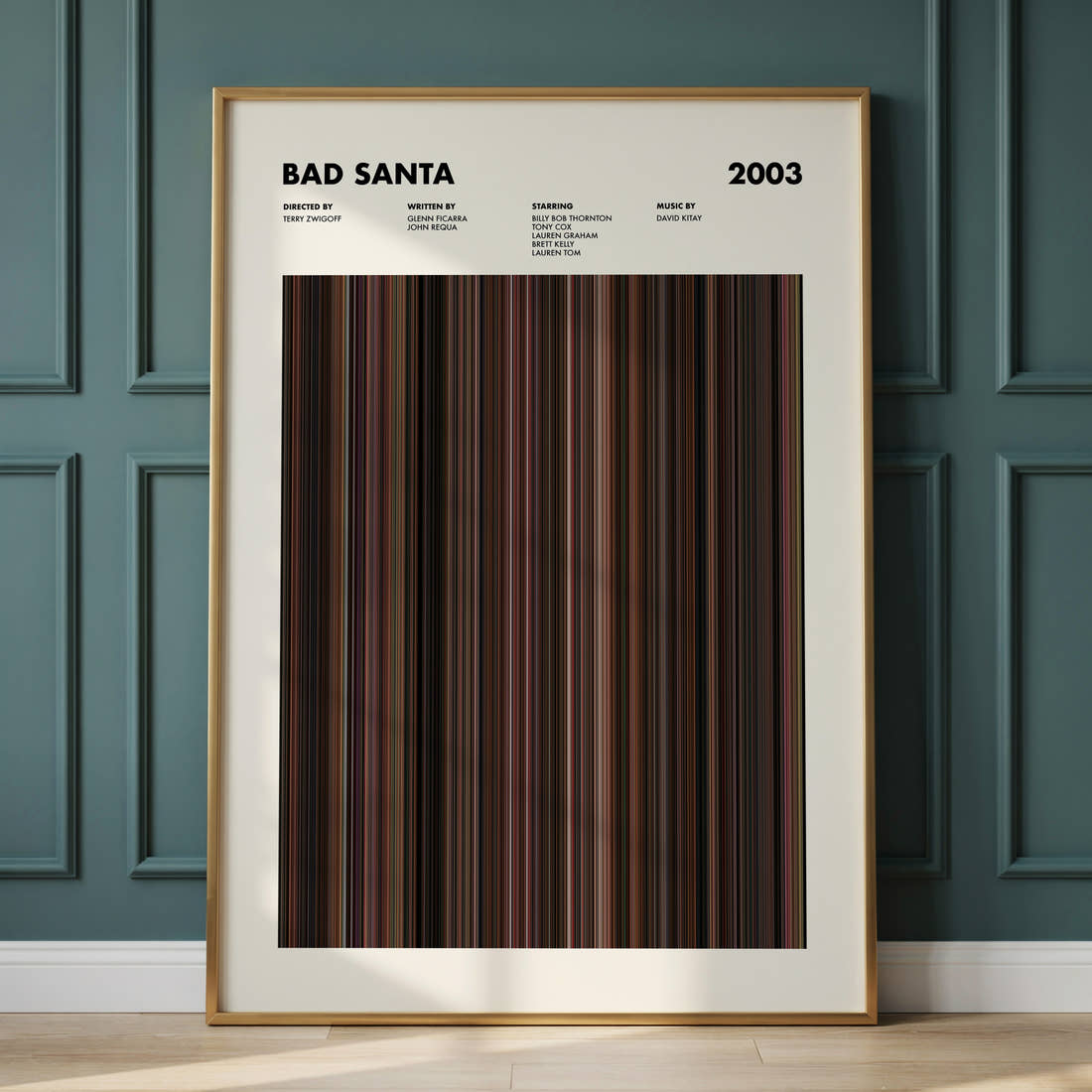 Bad Santa Movie Barcode Poster